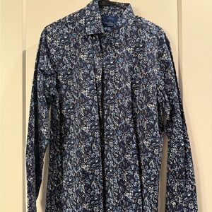 Men's Blue Floral Shirt